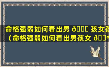 命格强弱如何看出男 🐘 孩女孩（命格强弱如何看出男孩女 🐺 孩呢）